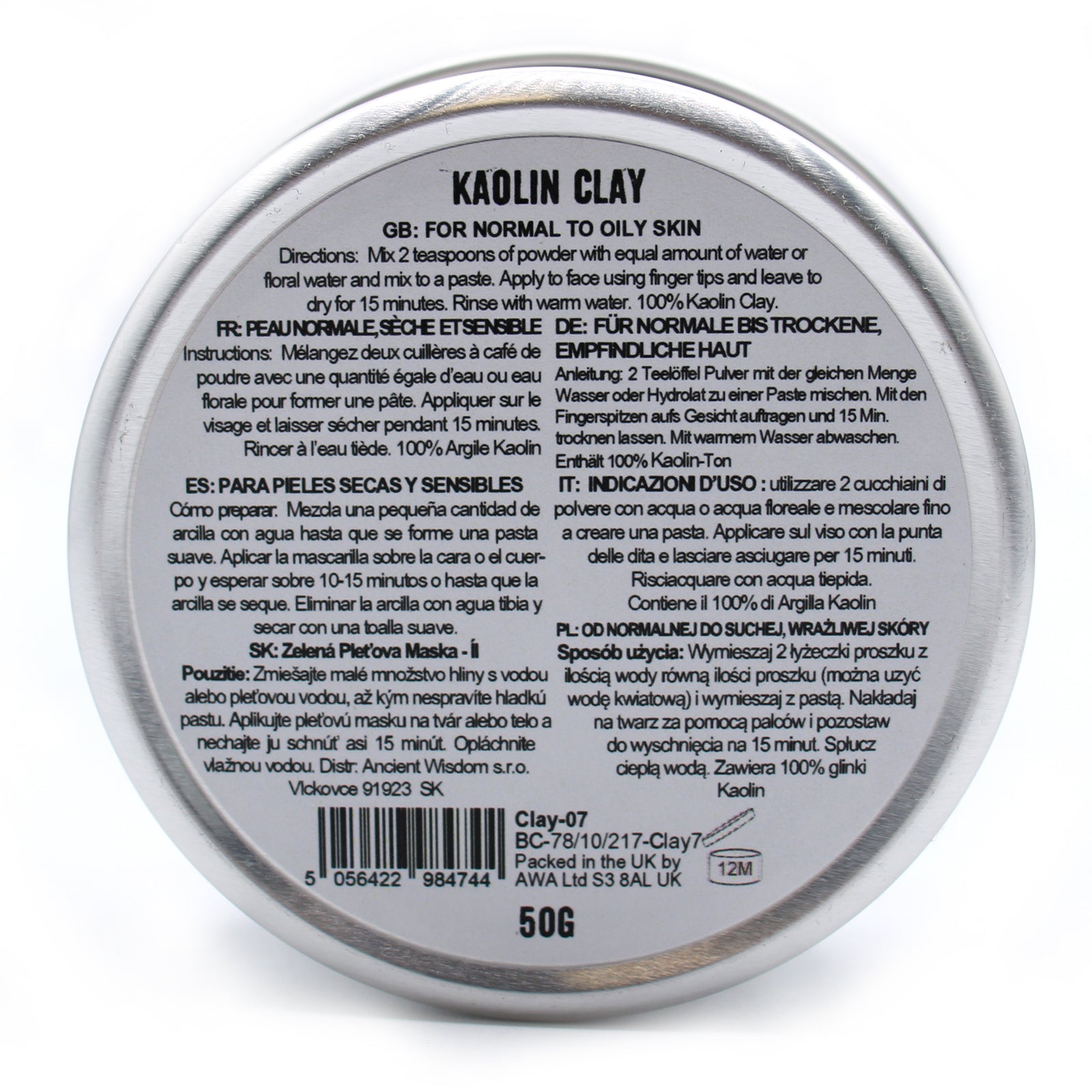 Kaolin Clay Face Mask – Gentle Purification & Skin Balance
