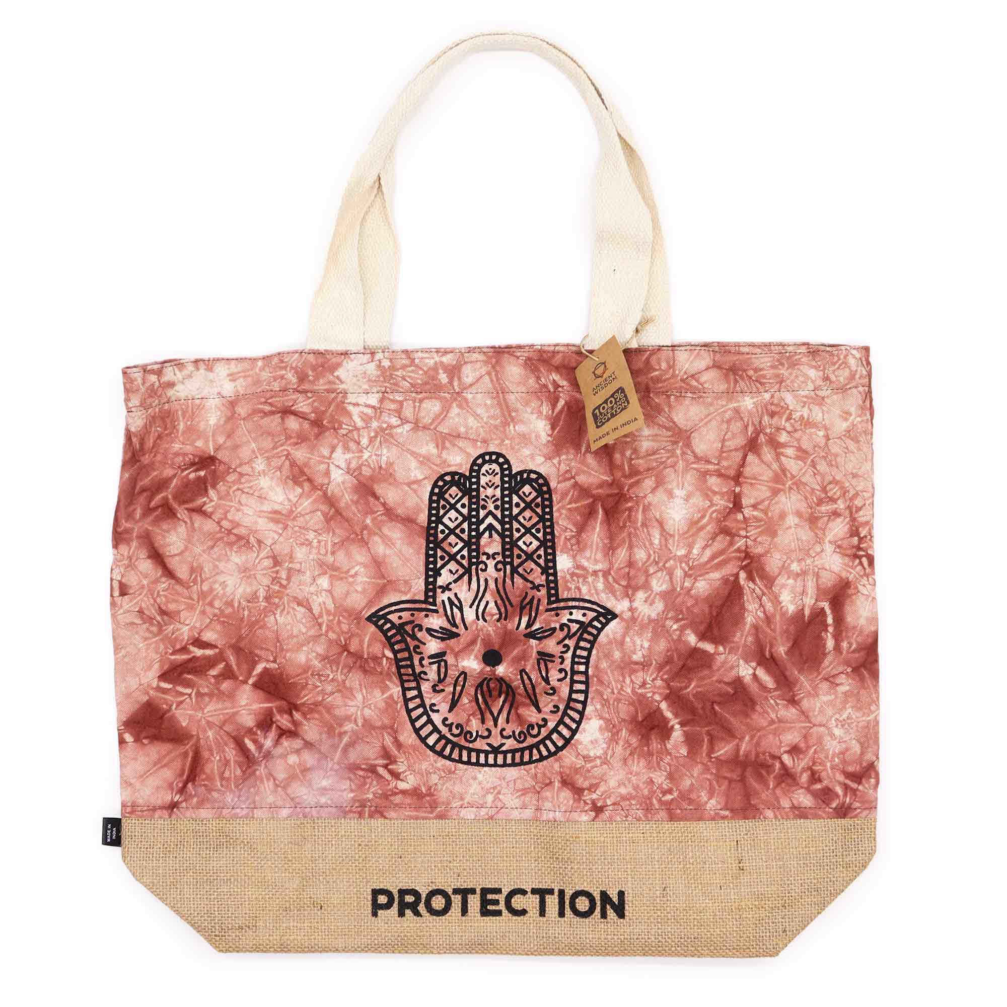 All Natural Bag – Terracotta Stonewash – Hamsa: A Symbol of Protection & Strength